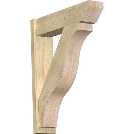 Ekena Millwork Funston Slat Rough Sawn Outlooker, Douglas Fir, 8"W x 32"D x 40"H OUT08X32X40FST06RDF